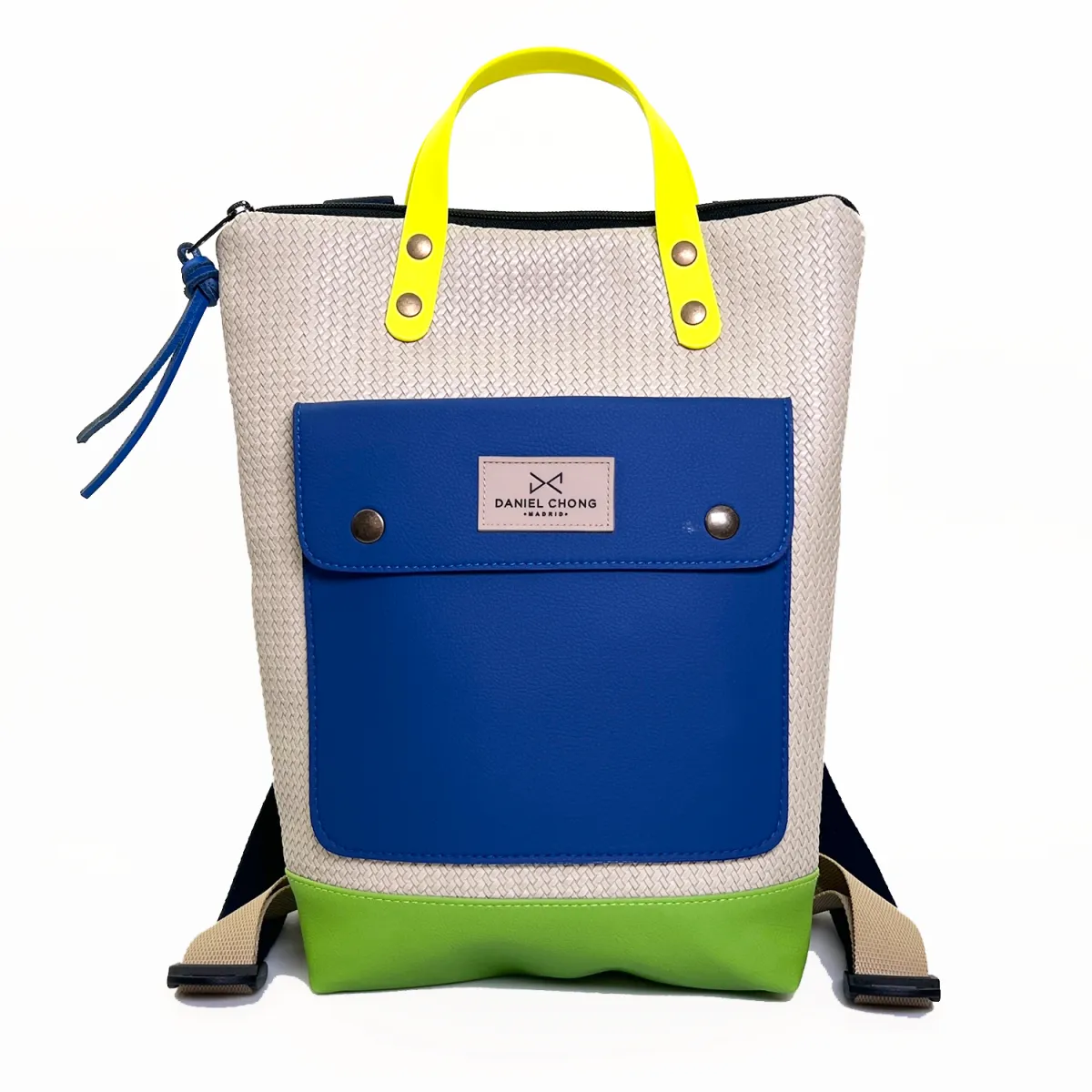 Mochila Slim Solapa Mini DZ Rattan beige.